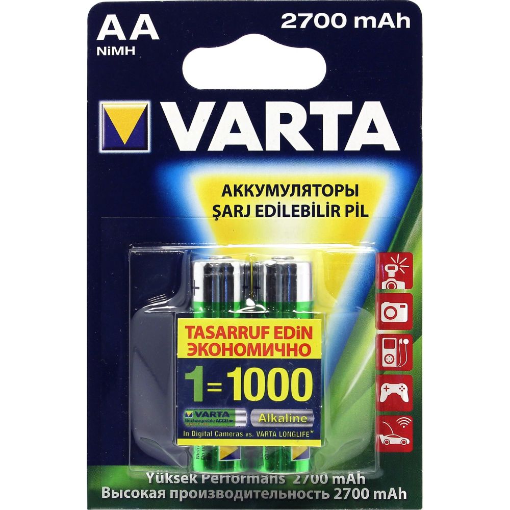 Аккумулятор VARTA AA 2700 mAh (уп 2 шт)
