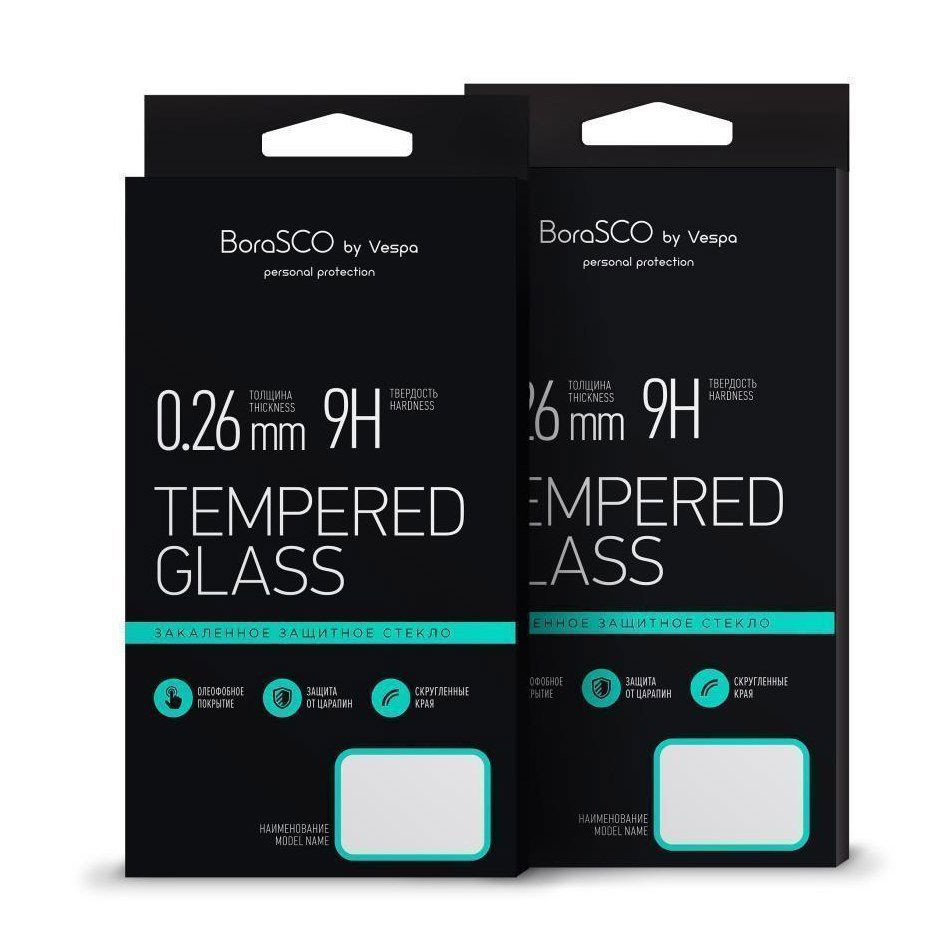 Защитное стекло BoraSCO 3D для Xiaomi Redmi Note 7 Черная рамка