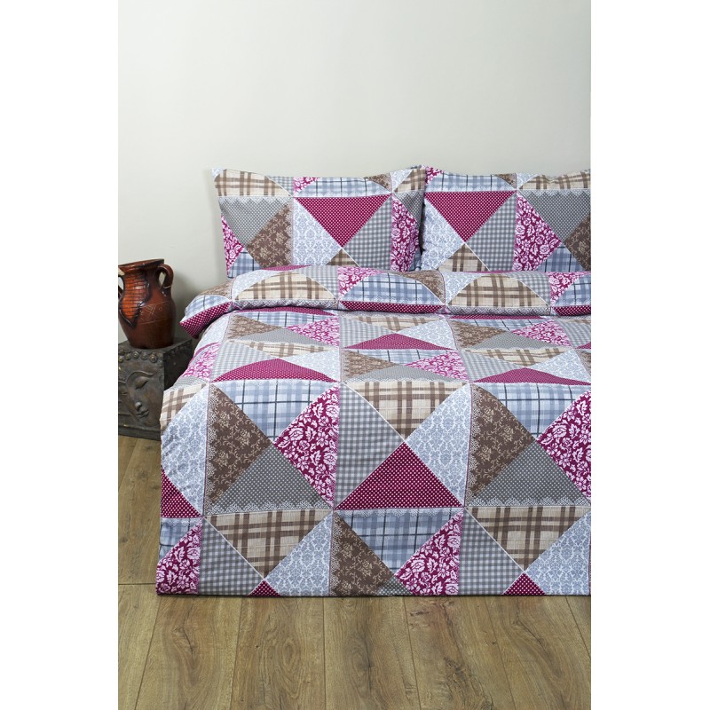 Постельное белье Lotus Ranforce - Belamy бордовый евро