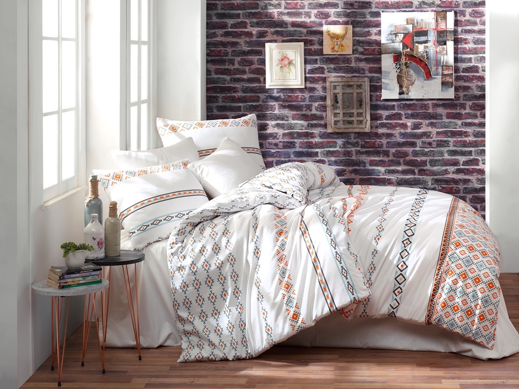 Комплект постельного белья Zugo Home ранфорс Etnico евро (ts-01636)