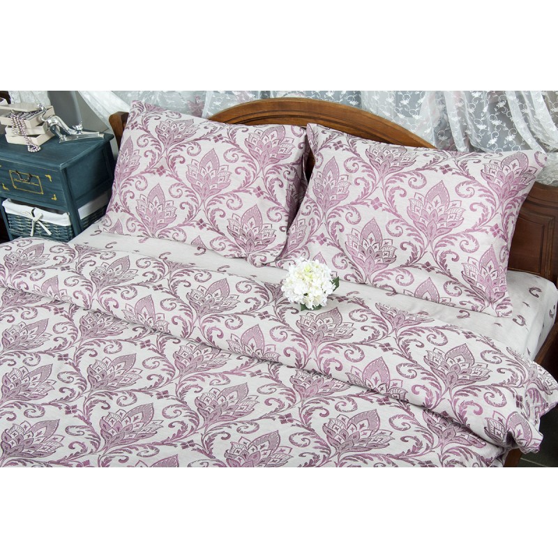 Постельное белье Deco Bianca сатин жаккард jk17-05 bordo евро