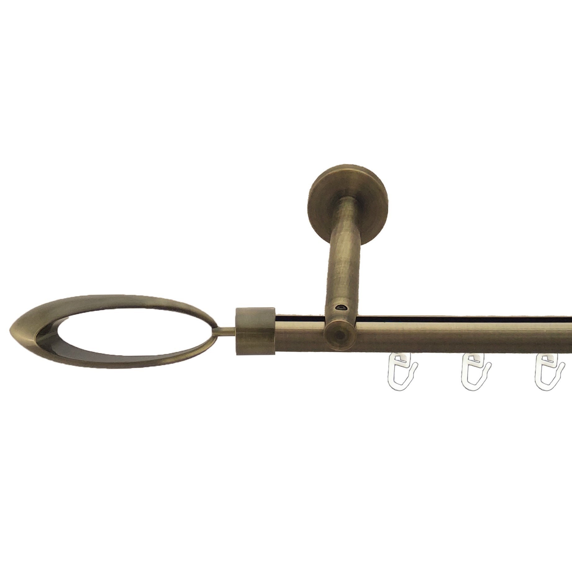 Карниз для штор Orvit Венеція металевий однорядний циліндр профіль Антик 19 мм 300 см