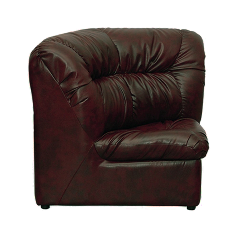 Диван угловой модуль в гостиную, в офис Визит кожзаменитель Неаполь N-77 пятнистый коричнево-красный AMF