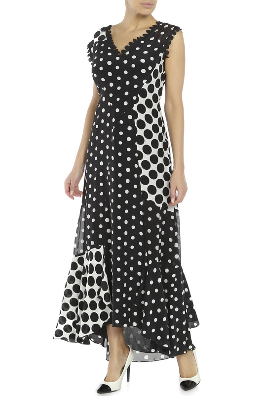 Платье Maria Grazia Severi 4403907ЧЕРНЫЙ В ГОРОХ