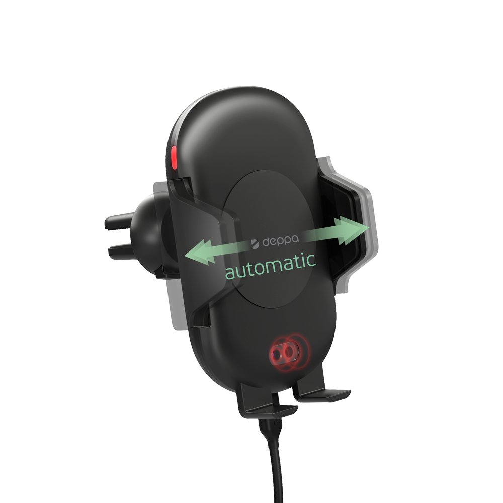 Автоматический автомобильный держатель с беспроводной зарядкой Deppa Crab IQ
