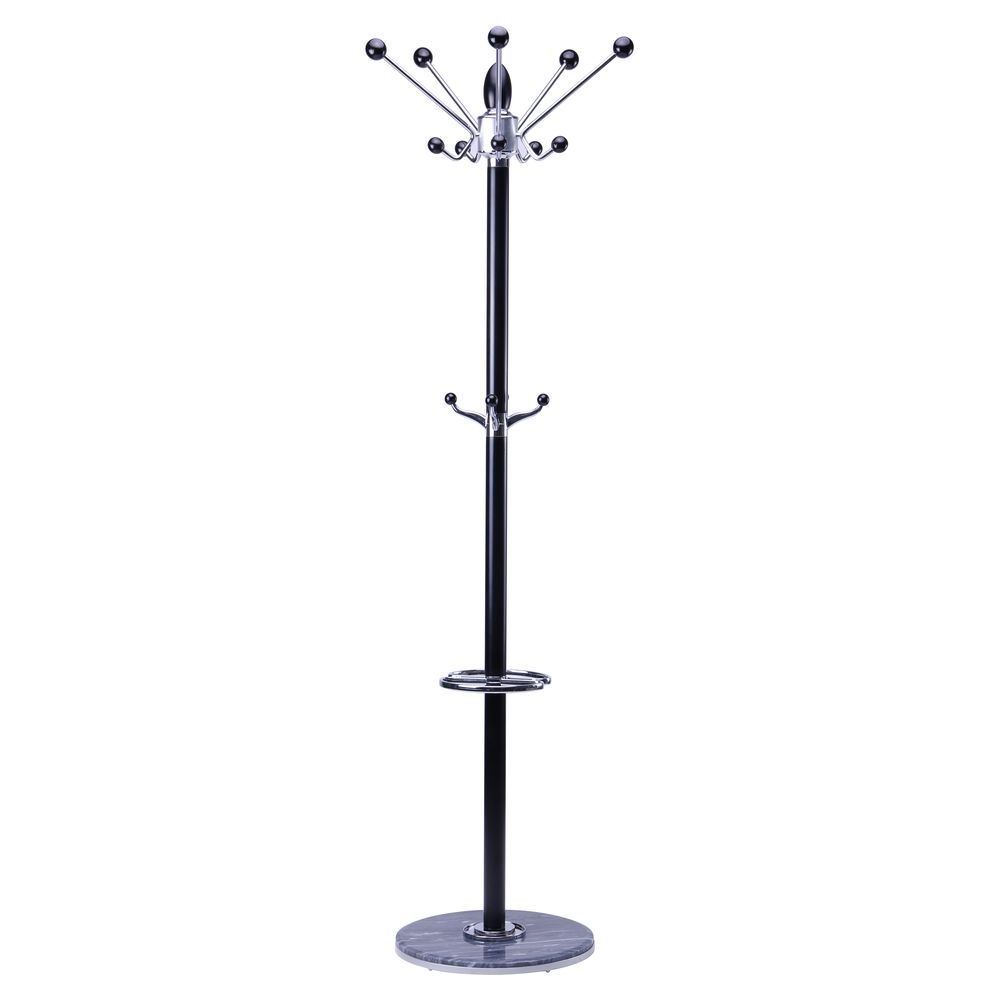 Вешалка напольная для одежды из МДФ Меридиан 2 черный AMF