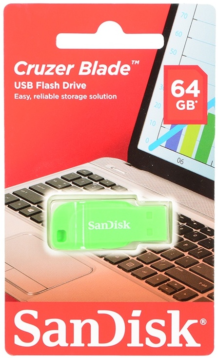 SanDisk Cruzer Blade 64Gb (зеленый)