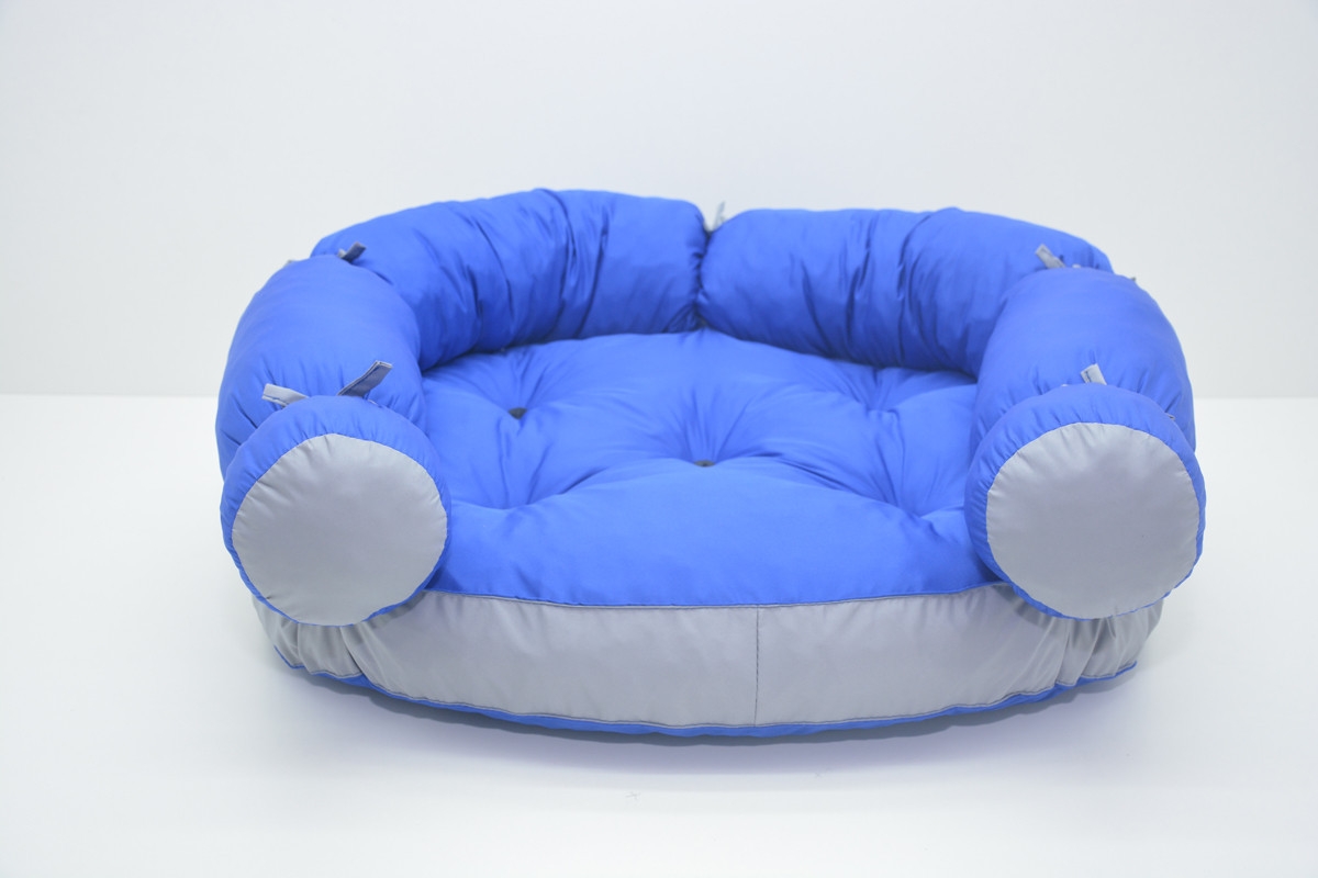 Диван для собак Комфорт лето синий Собаки, №2 700х880х280 Собственное производство (М219)
