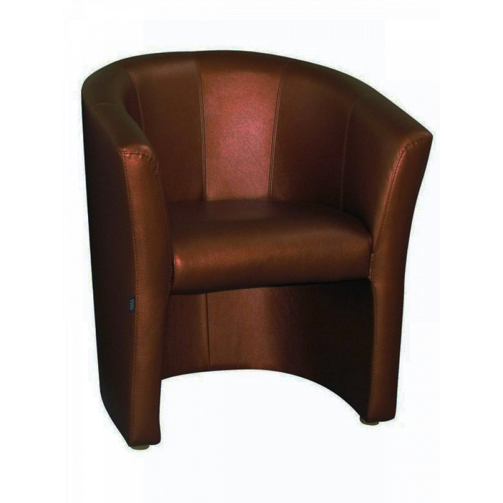 Диван одноместный модуль в гостиную, в офис Арабика кожзаменитель Мадрас табак коричневый AMF