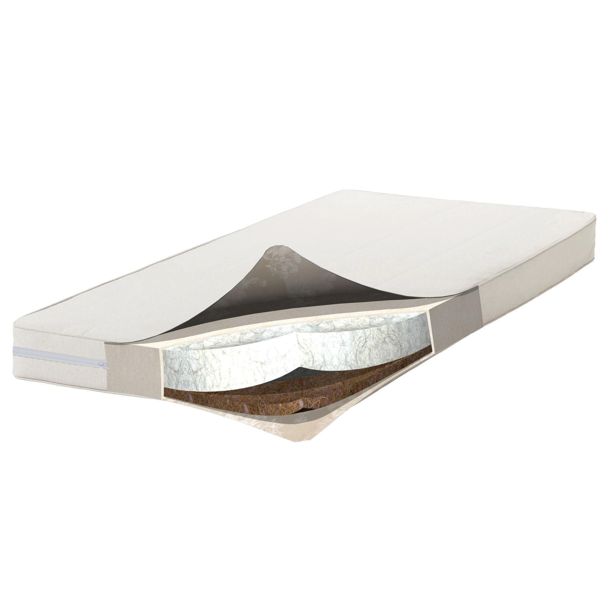 Матрас детский Luxe HolloCoconut, 60х120х6 Еней-Плюс, цвет: белый
