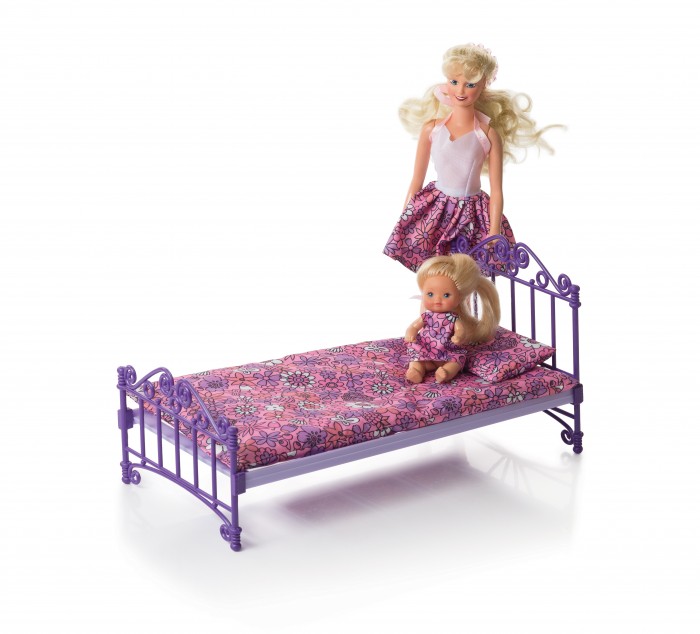 Кроватка для куклы Огонек с постельным бельем
