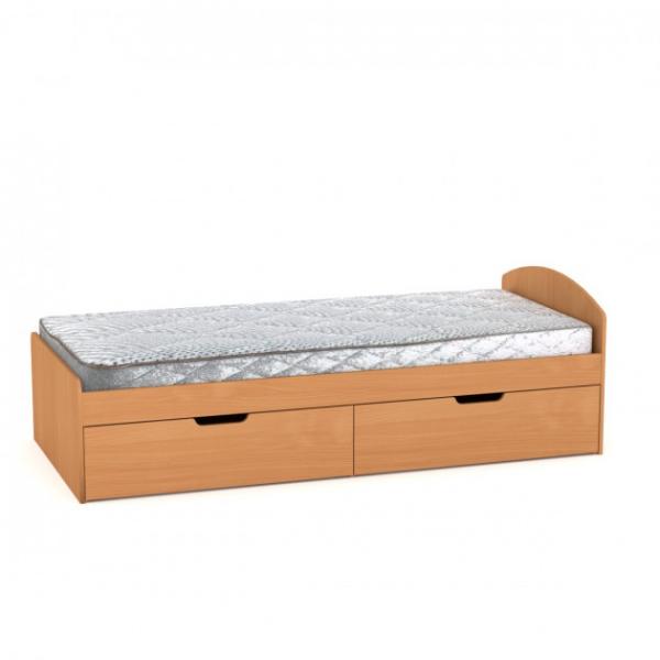 Кровать Компанит 90х200 с выдвижными ящиками бук
