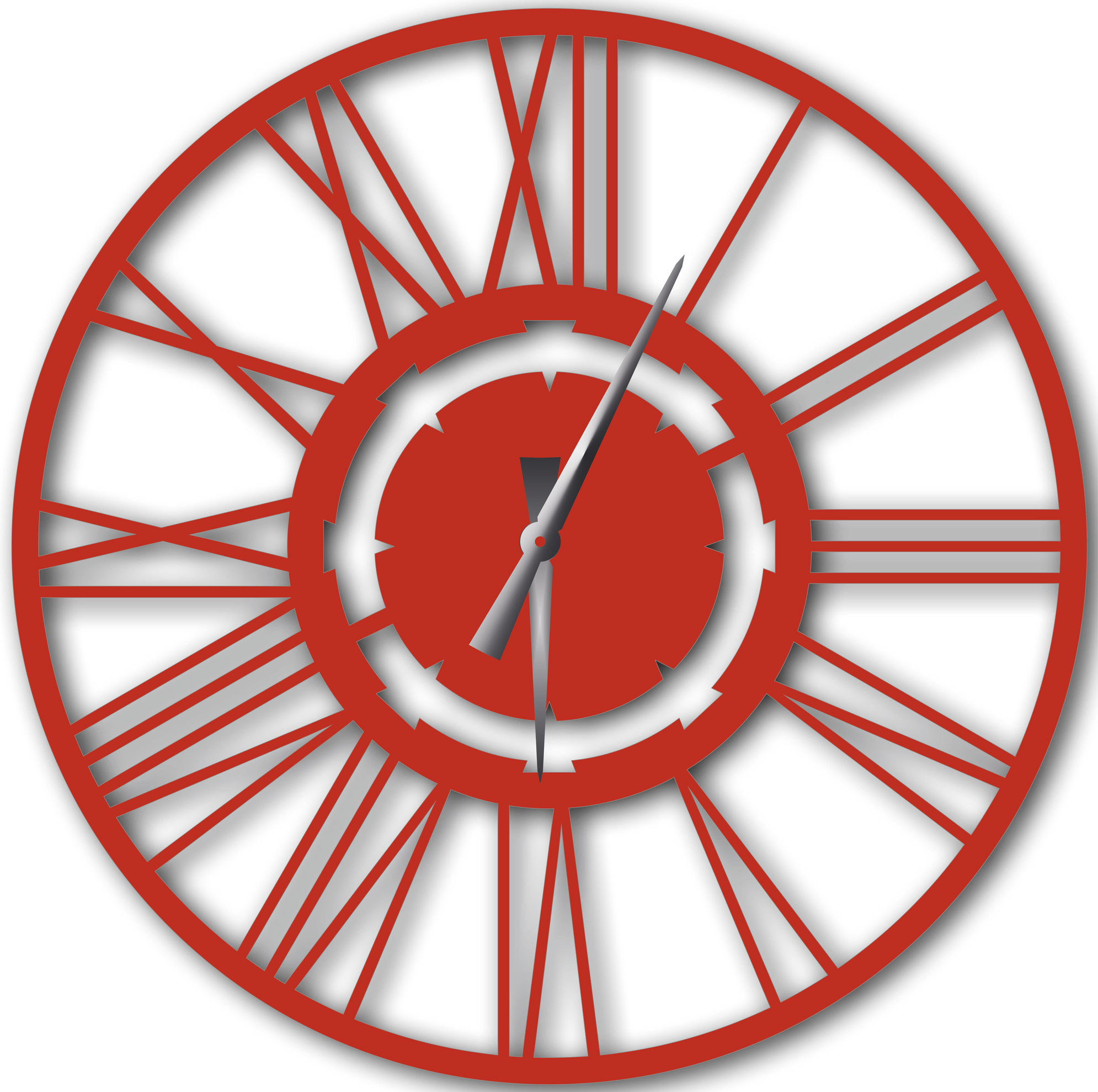 Часы настенные WallArt Stella красные