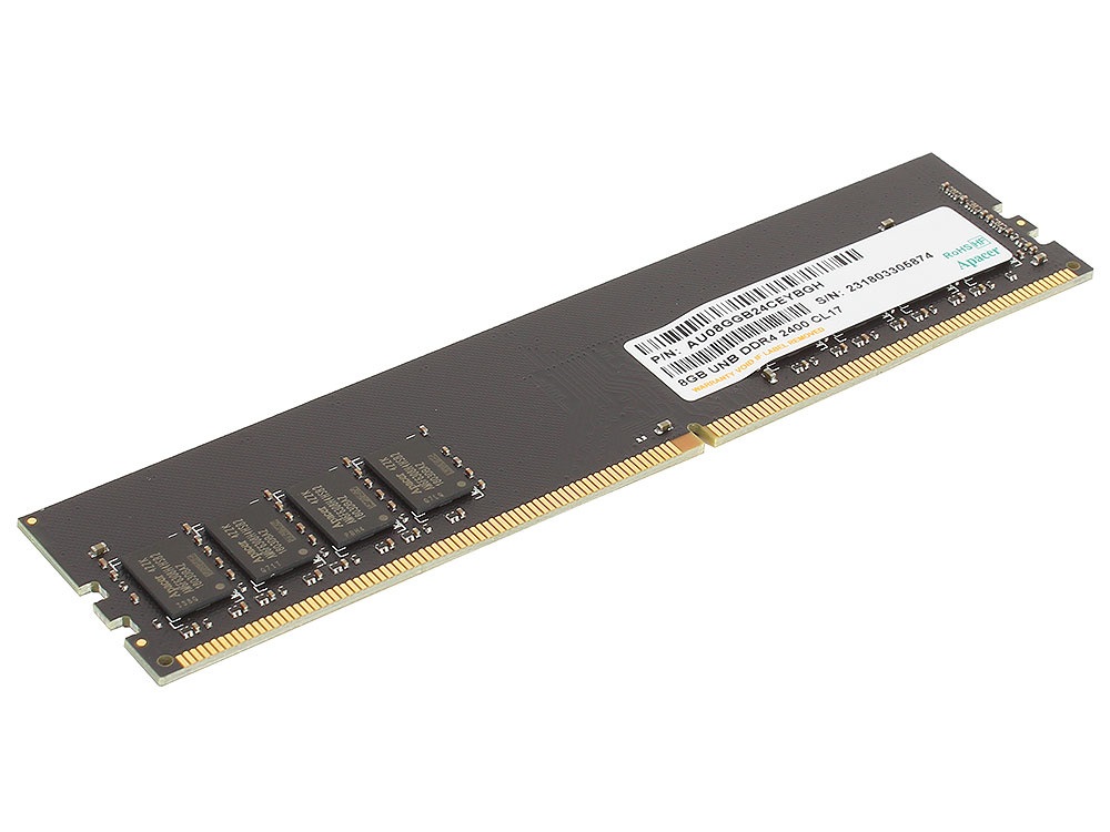 Оперативная память Apacer 8GB DDR4 UDIMM (AU08GGB24CEYBGH/EL.08G2T.GFH)