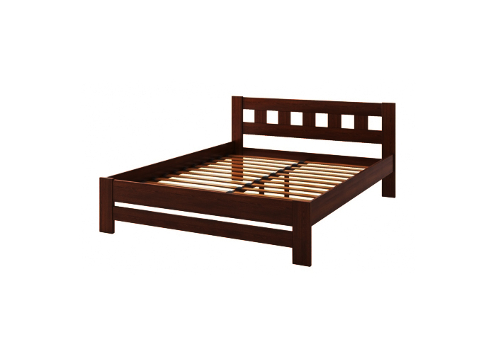 Кровать Camelia Сакура из массива сосны 180х200 орех темный