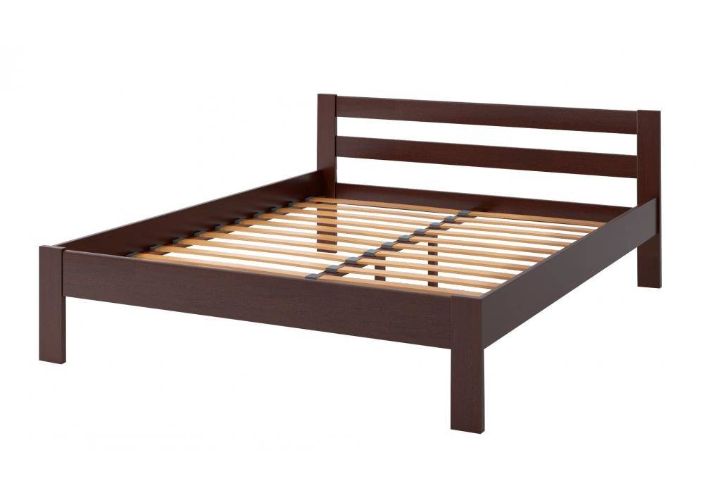 Кровать Camelia Альпина из массива дуба 160х200 орех темный