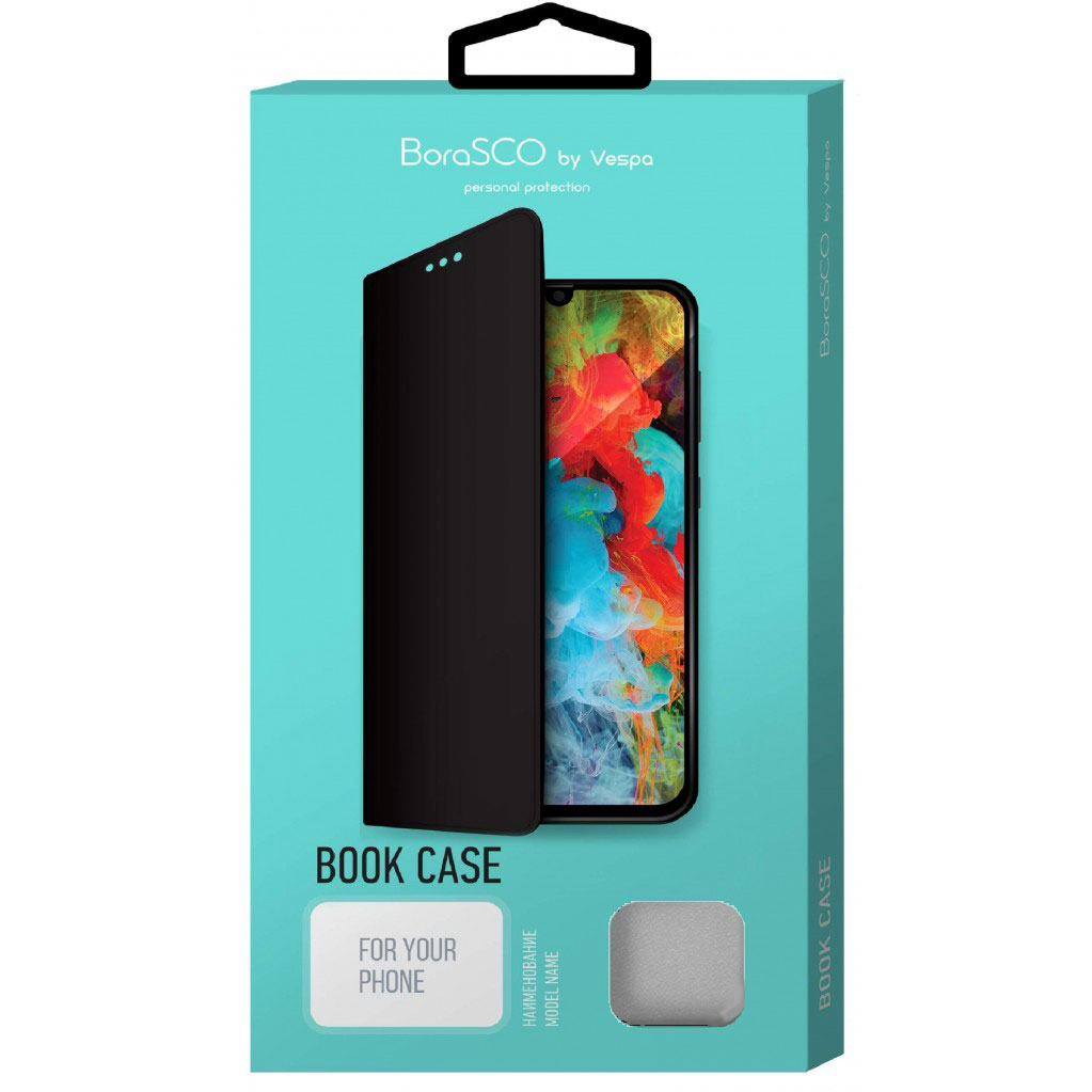 Чехол-книжка BoraSCO для Xiaomi Redmi 7 экокожа, синий