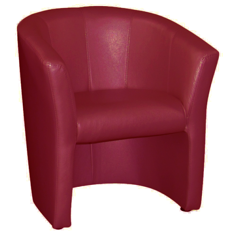 Диван одноместный модуль в гостиную, в офис Арабика кожзаменитель Неаполь N-36 красный AMF