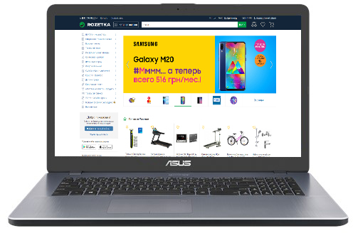 Ноутбук Asus VivoBook 17 M705BA-BX032 (90NB0PT2-M00590) Grey