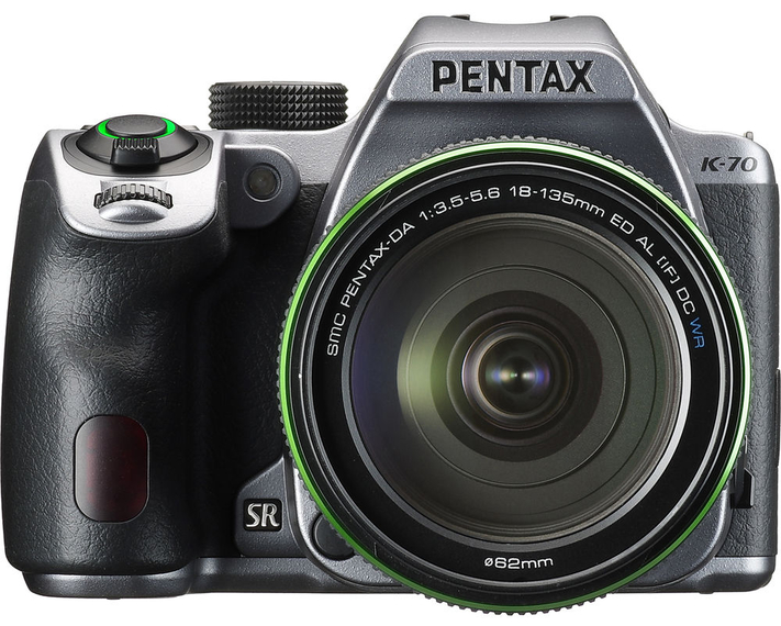 Фотоаппарат зеркальный Pentax K-70 Kit + DA L18-135 WR silver