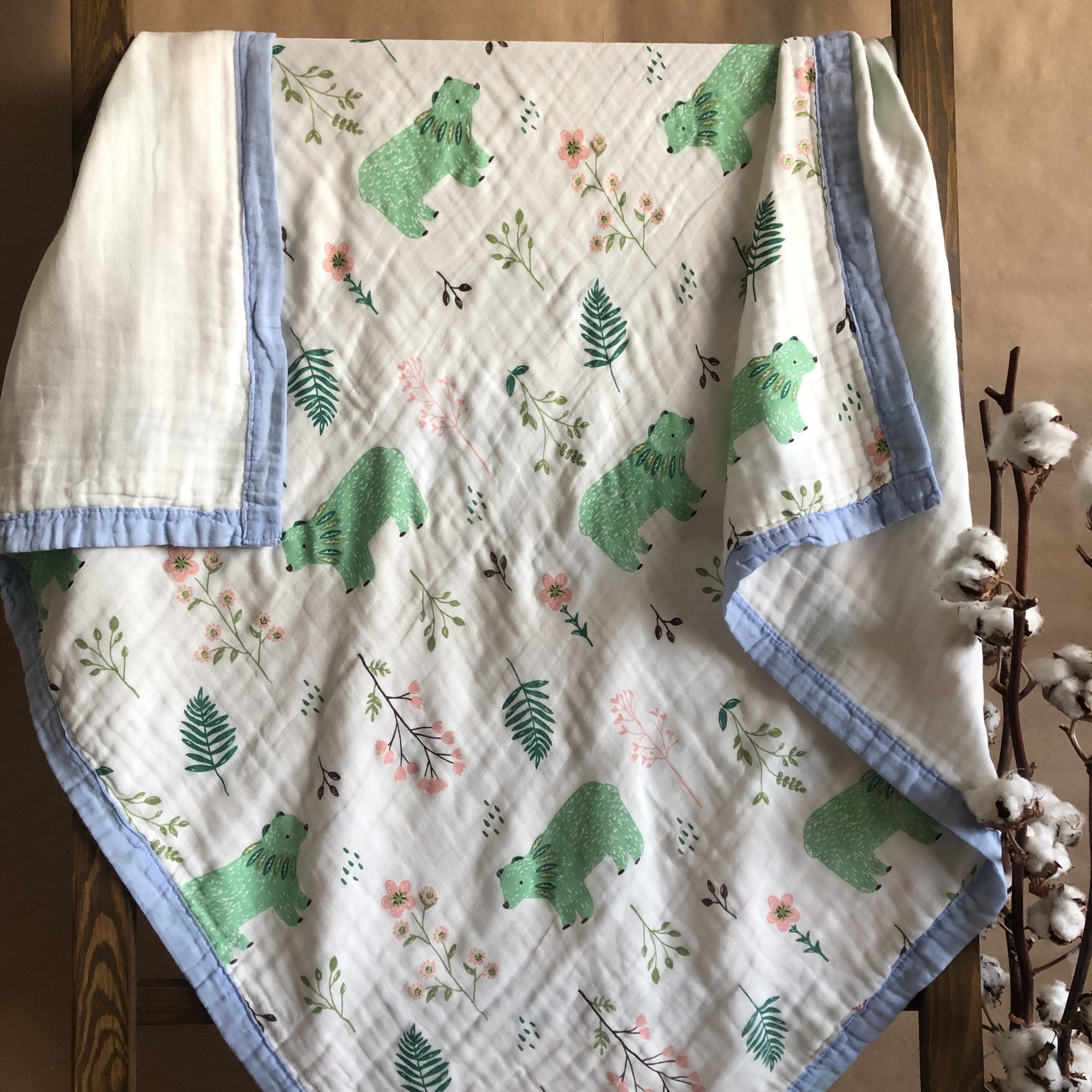 Детский плед муслиновый