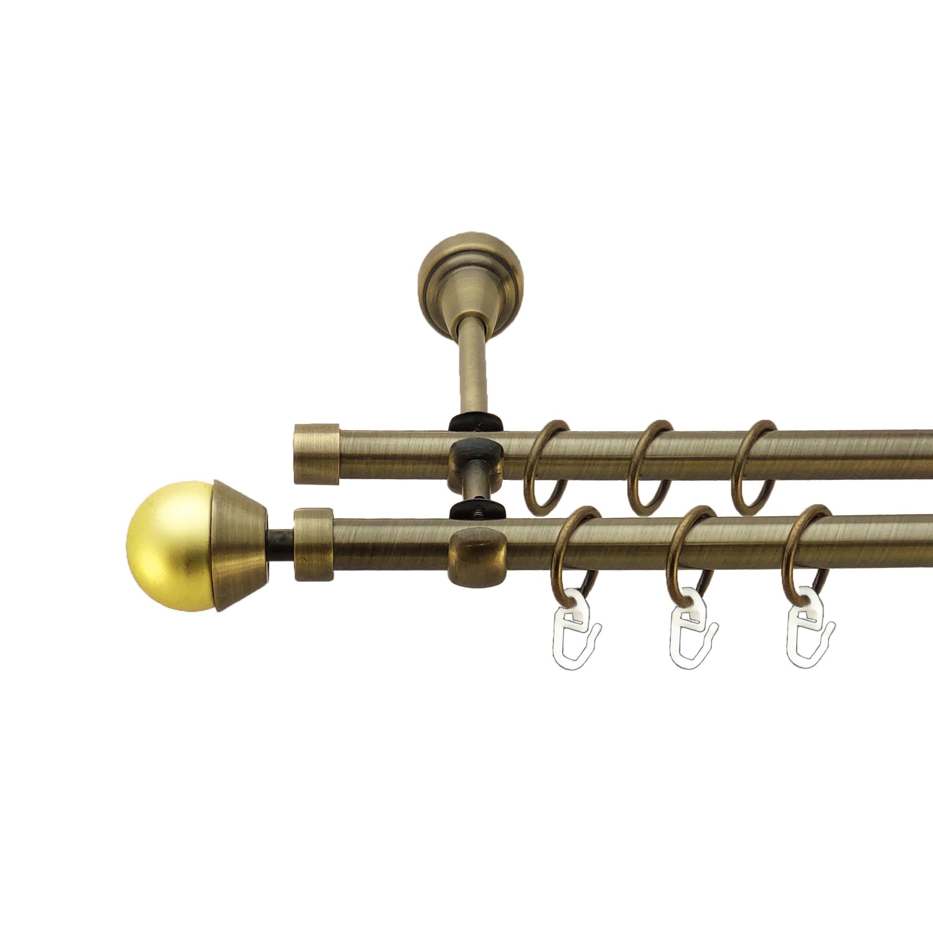 Карниз Orvit Мелба металевий дворядний відкритий Антик 16\16 мм 300 см