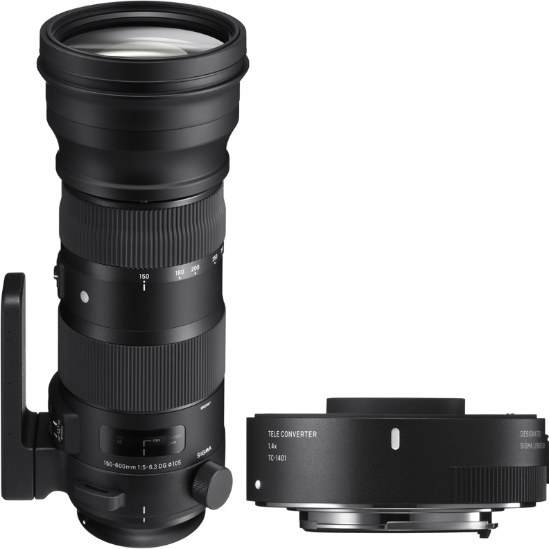 Объектив Sigma AF 150-600mm |Cont. CANON + телеконвертер TC-1401