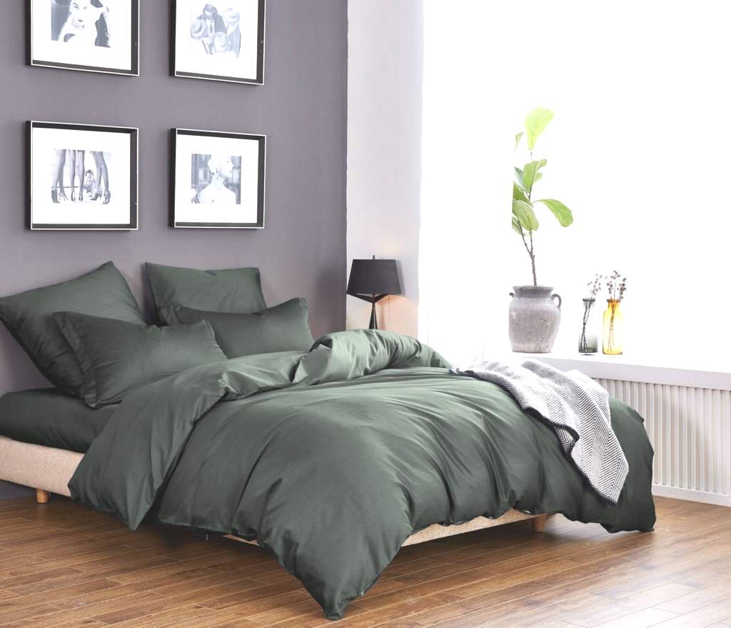 Постельное белье Vpostelke сатин Серый Евро 220х240 см