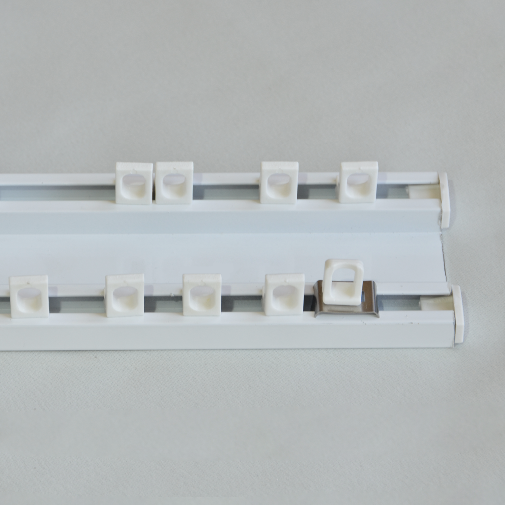 Карниз для штор ArtHome двухрядный алюминиевый Евро 4,00 м Белый Комплект
