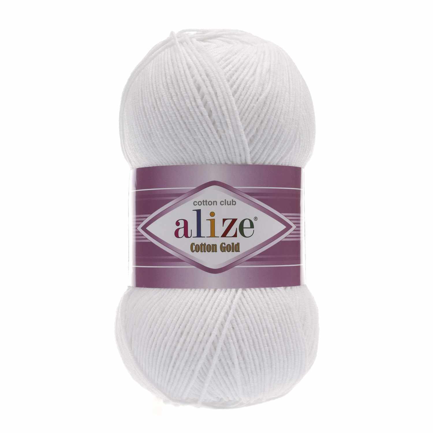 Пряжа Alize Cotton Gold Цвет.55 Белый