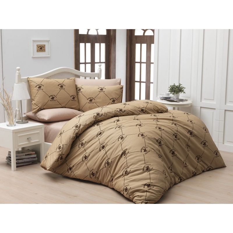 Постельное белье Beverly Hills Polo Club ранфорс - BHPC 006 Beige евро