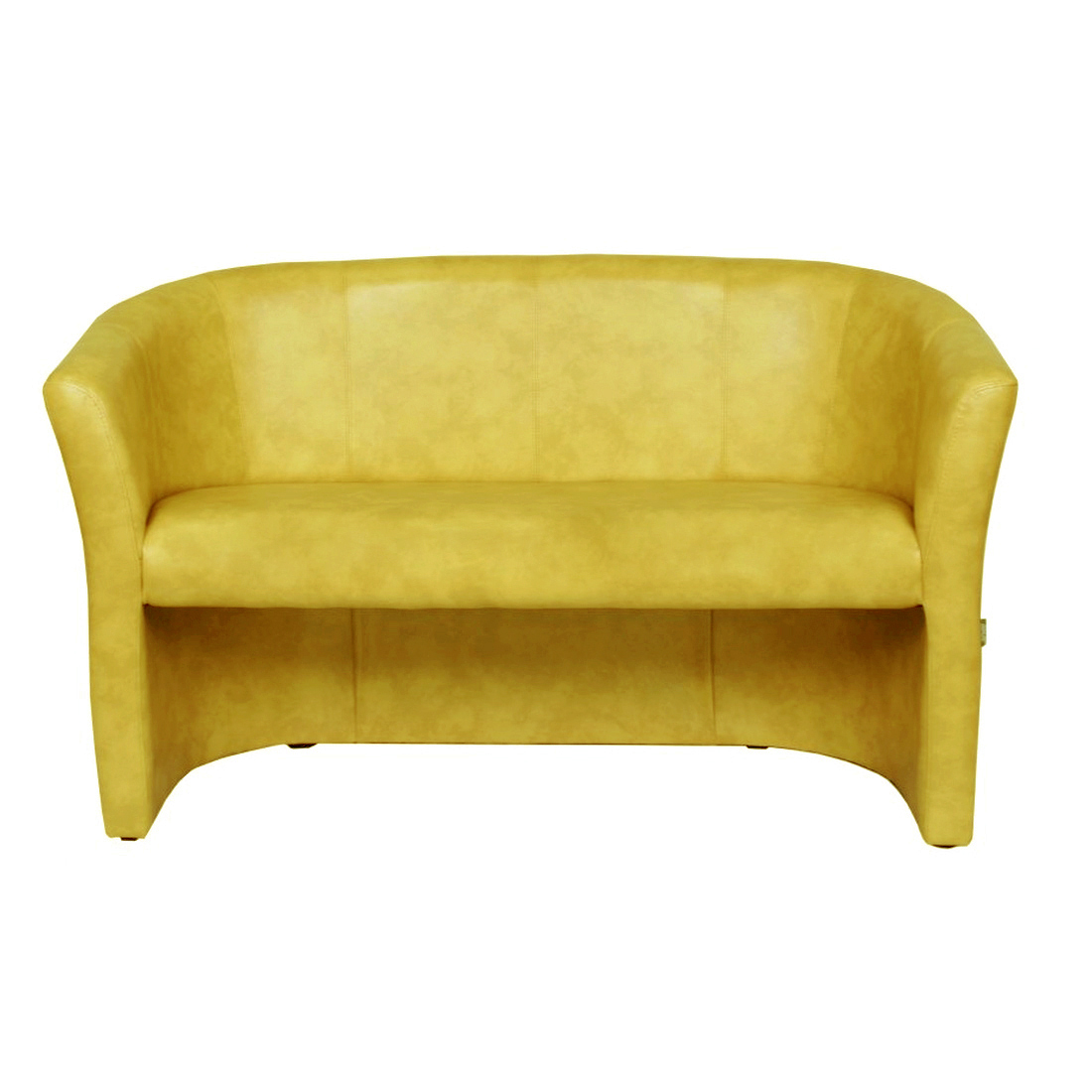 Диван двухместный модуль в гостиную, в офис Арабика кожзаменитель Неаполь N-55 желтый AMF