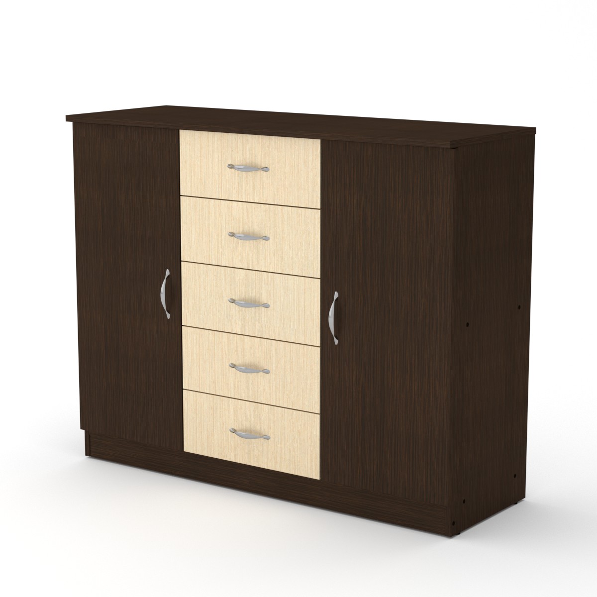 Комод для вещей Компанит 5+2 Венге комби