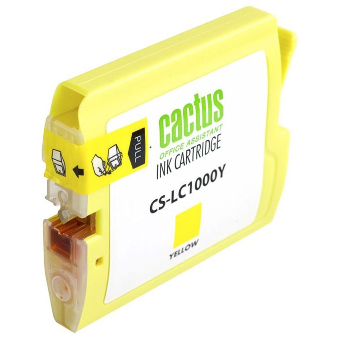 Картридж струйный Cactus CS-LC1000Y желтый для Brother DCP 130C/330С/MFC-240C/5460CN (20мл)