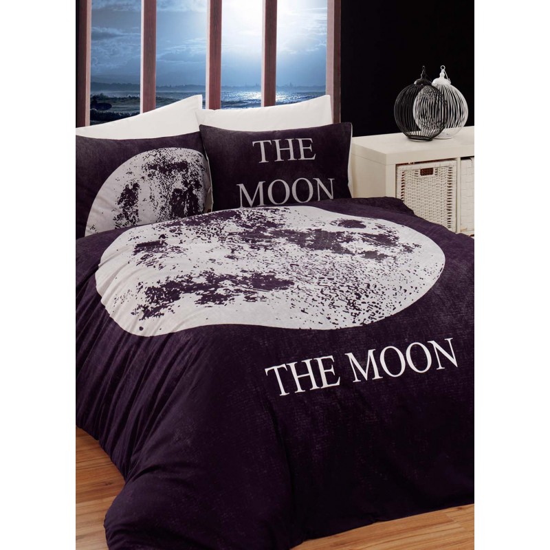 Постельное белье Charlot Home - Moon siyah черный ранфорс евро