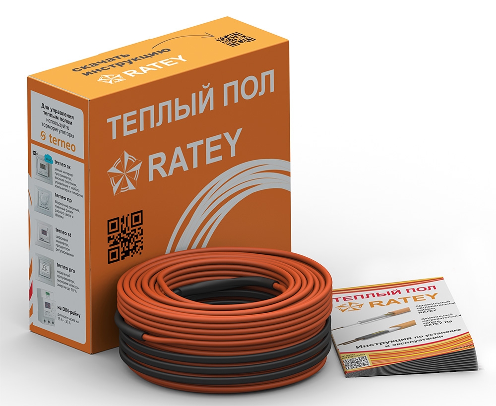 Нагревательный кабель Ratey RD2 2.8 м.кв - 400 Вт - 22м