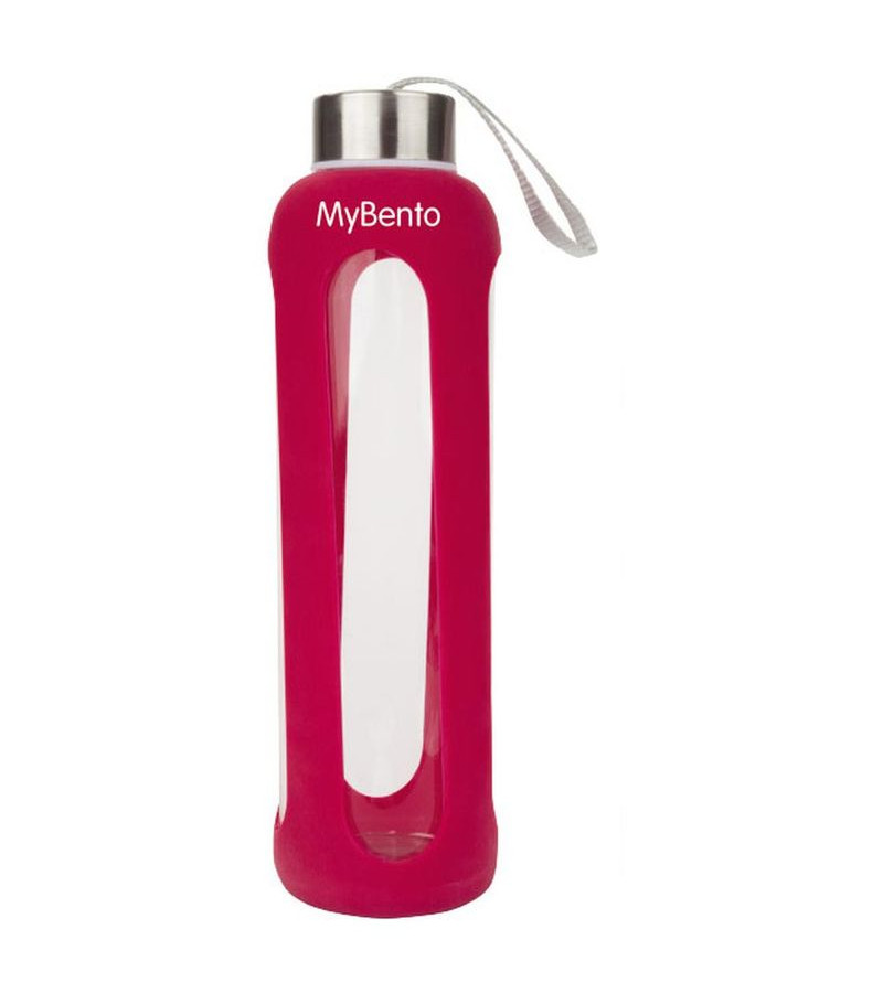 Бутылка для воды Summit MyBento Eco Glass Bottle Silicone Cover красная 500 мл