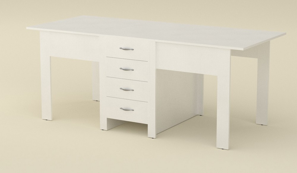 Раскладной стол книжка Компанит-3 альба (белый)