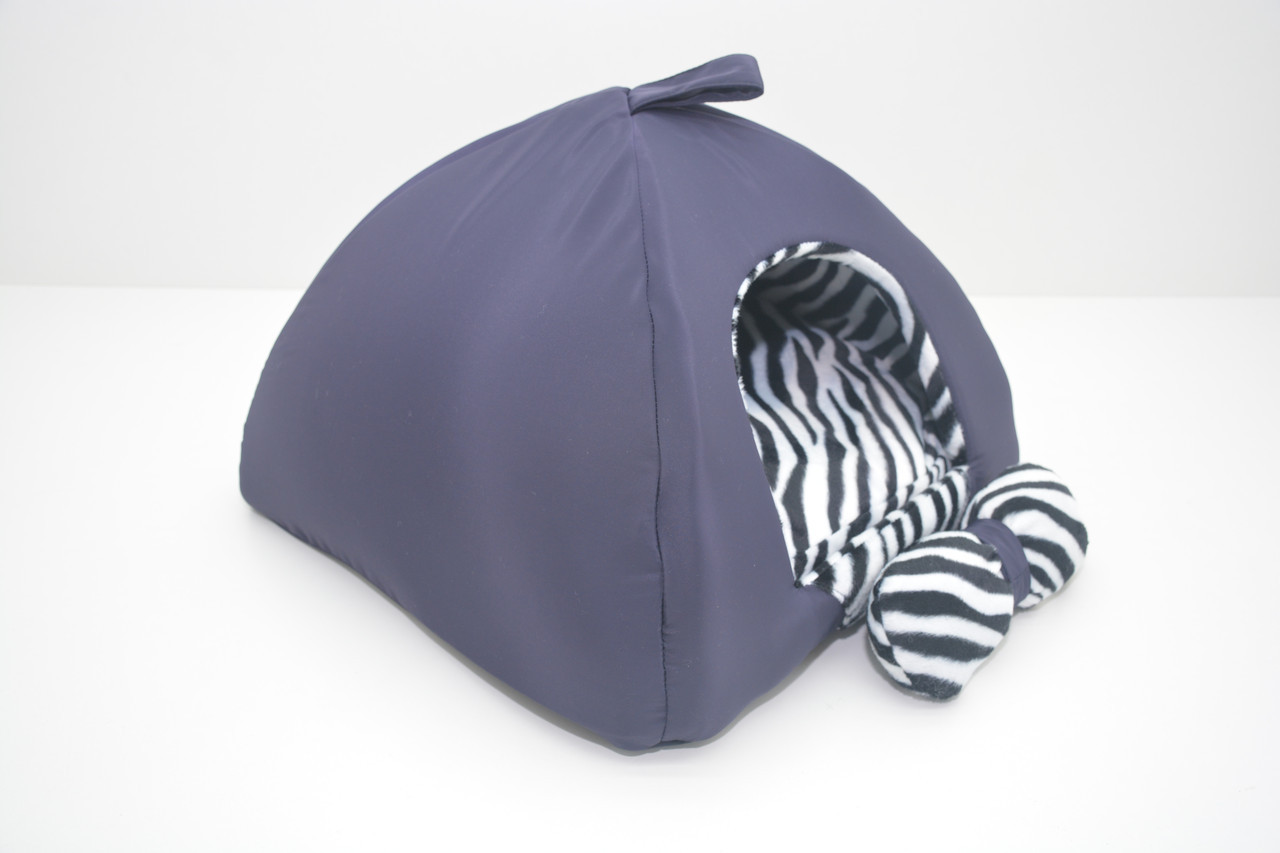 Домик юрта для котов и собак Леопард синий №1 390х390х310 Собственное производство (М176)