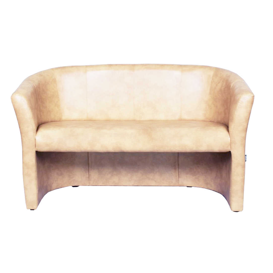 Диван двухместный модуль в гостиную, в офис Арабика кожзаменитель Неаполь N-17 светло-бежевый AMF