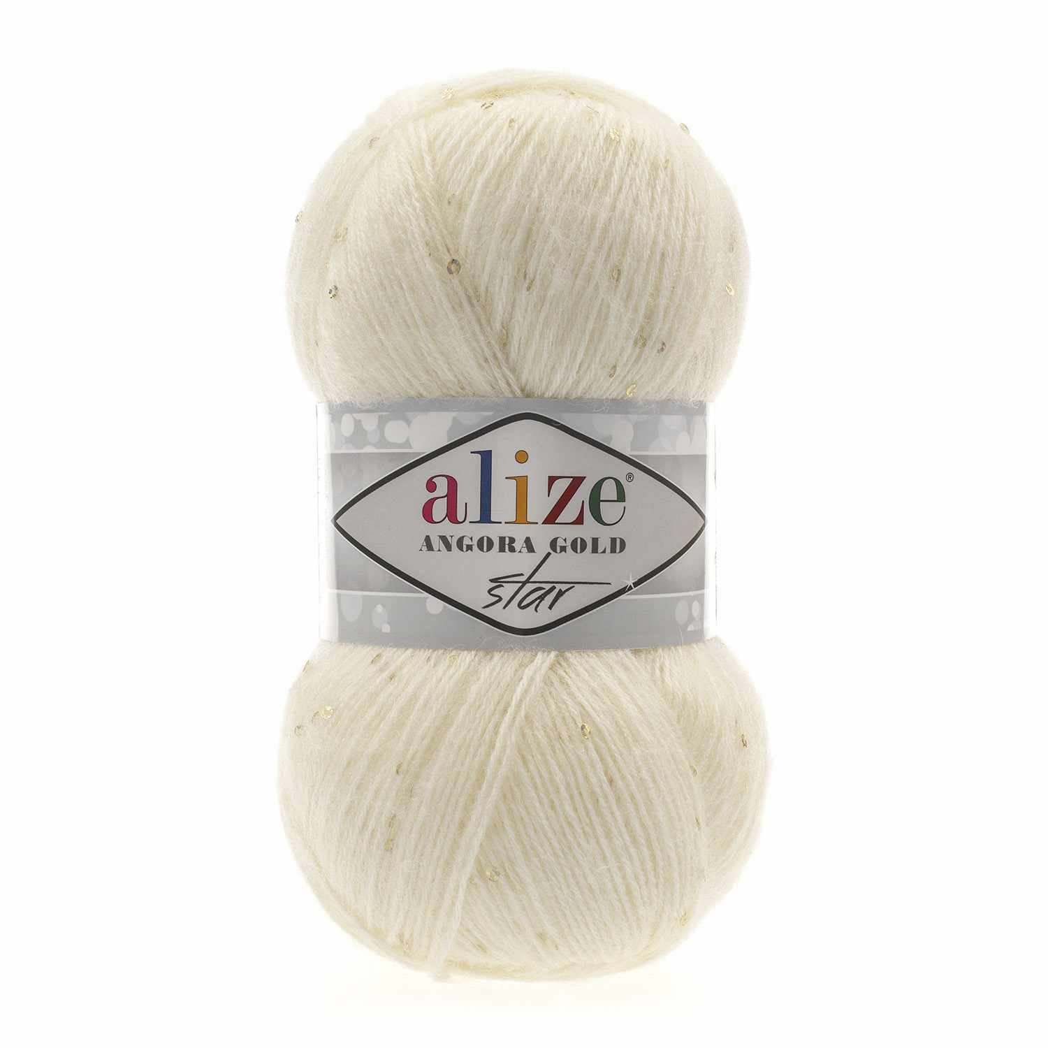 Пряжа Alize Angora Gold Star Цвет.01 Сливочный