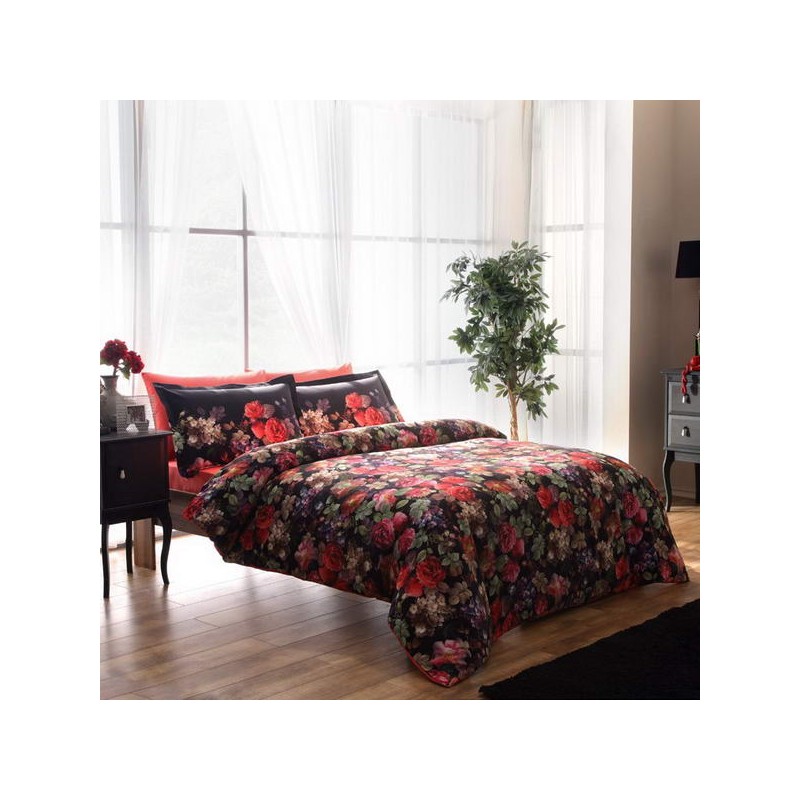 Постельное белье Tac сатин Digital - Despina fusya v01 фуксия евро