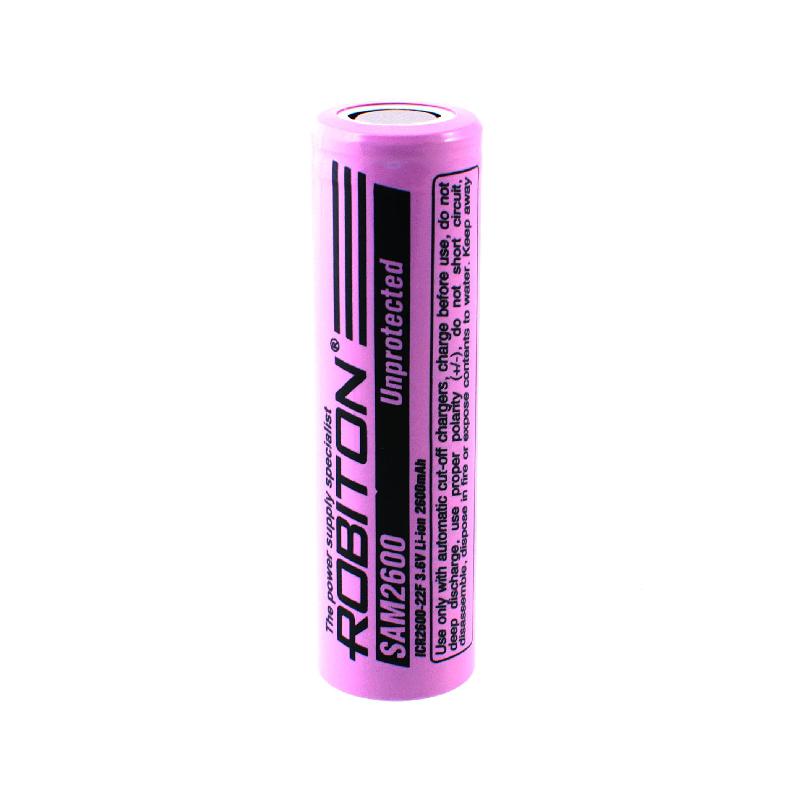 Аккумулятор Robiton 18650 2600 mAh 5,2A (Samsung Li-ion)