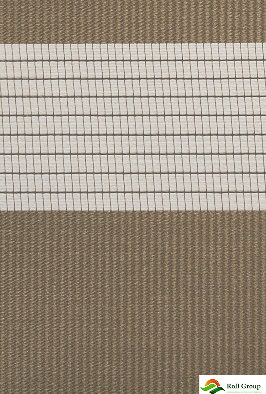 Ролета тканевая Roll Group День-ночь 70х165 Коричневый 210