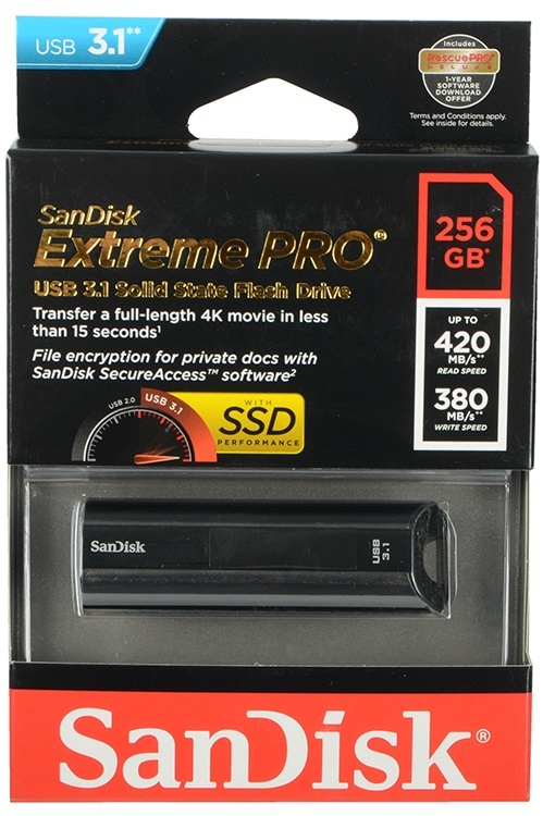 SanDisk Cruzer Extreme Pro 256Gb (черный)