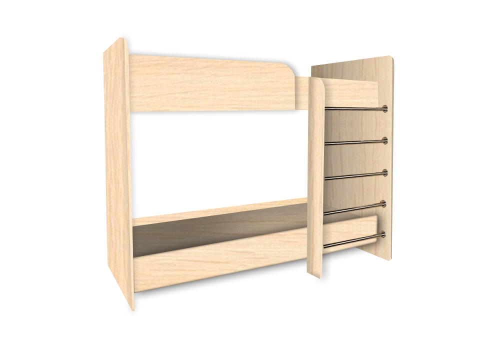 Кровать двухъярусная Camelia 90х200 дуб молочный