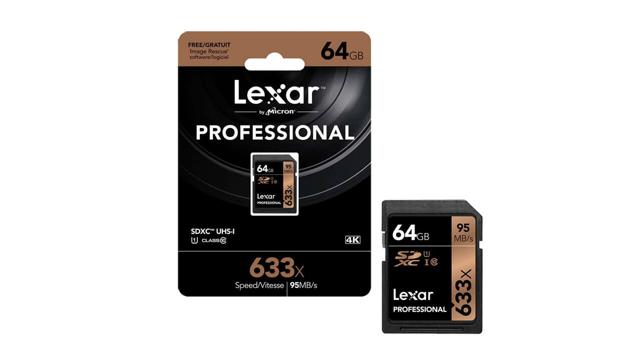 Карта Памяти 64Gb Lexar Professional 633x SDXC Class 10 UHS-I U3 V30 (95/45 MB/s)