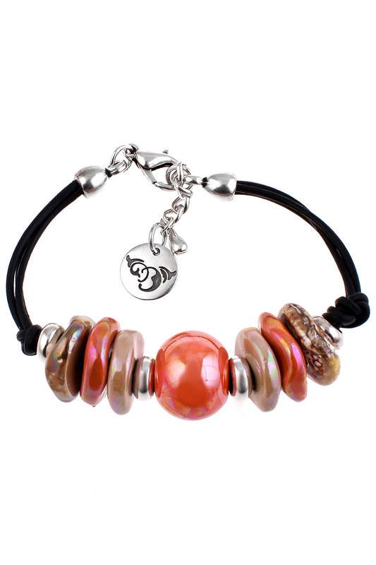 Браслет BY DZIUBEKA BC0008 BRСЕРЫЙ, КОРИЧНЕВЫЙ