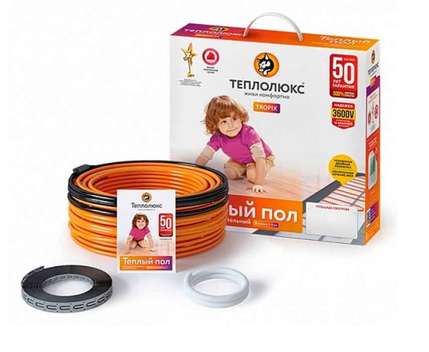 Нагревательный кабель Teploluxe Tropix ТЛБЭ 1.9 м.кв - 270 Вт - 18м