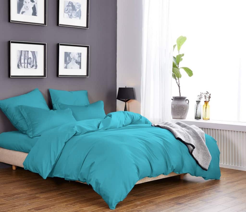 Постельное белье Vpostelke сатин Бирюза Евро 220х240 см